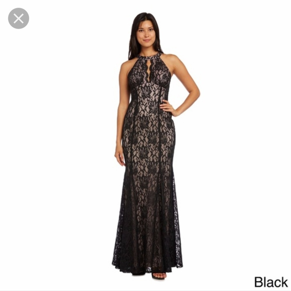 Black lace gown